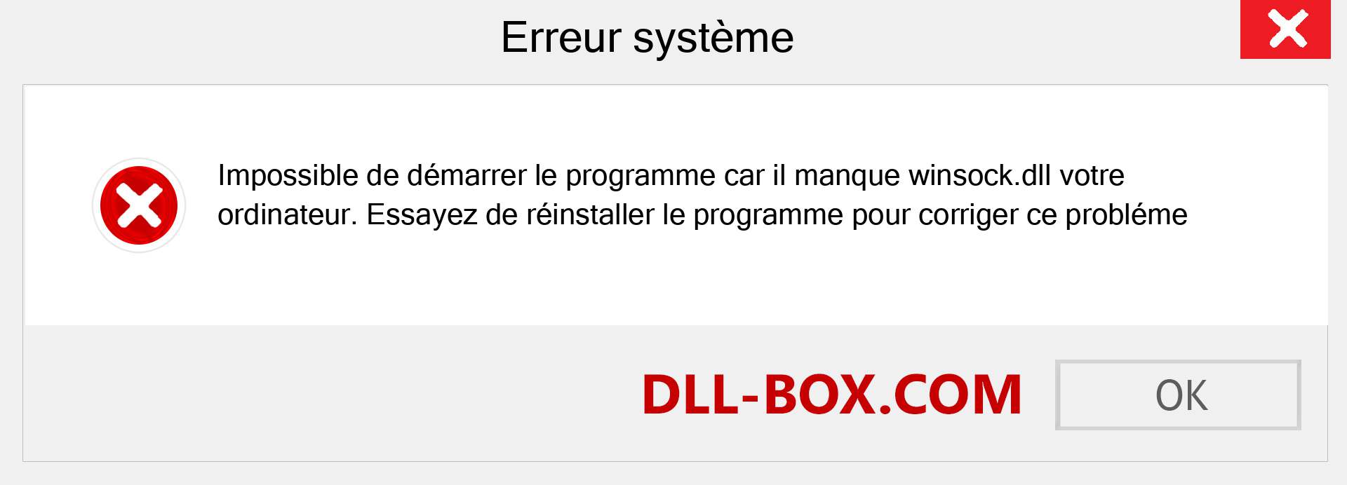 Le fichier winsock.dll est manquant ?. Télécharger pour Windows 7, 8, 10 - Correction de l'erreur manquante winsock dll sur Windows, photos, images